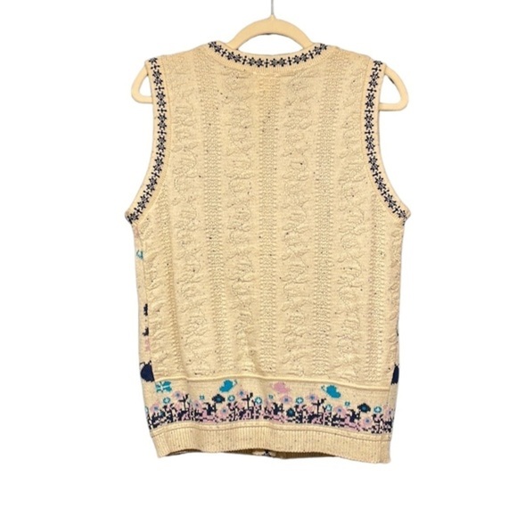 Vintage Northern Isles Embroidered Floral Sweater Vest Size Small/Petite S/P - Picture 2 of 9